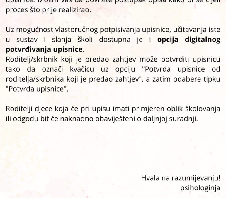 OBAVIJEST!