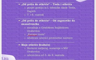 Program obilježavanje Mjeseca hrvatske knjige u knjižnici OŠ IBM Orahovica